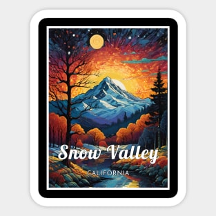 Snow Valley California USA ski Sticker